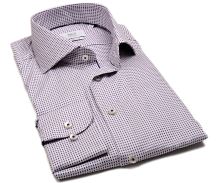 Eterna 1863 Modern Fit - luxusná růžová košeľa s tmavomodrými štvorčekmi (1)