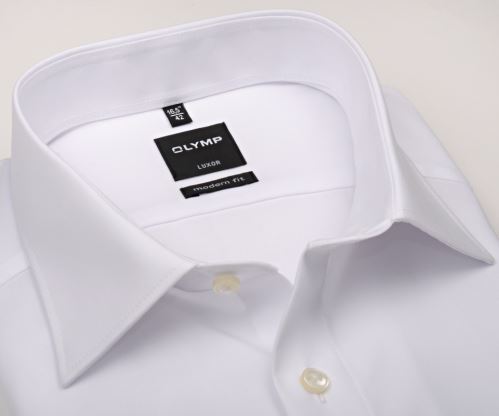 Olymp Luxor Modern Fit Uni Popeline - biela košeľa - krátky rukáv