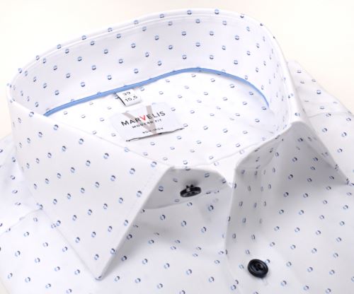 Marvelis Modern Fit Twill - košeľa s modrými rozdelenými krúžkami
