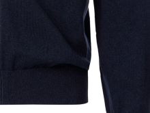 Bavlněný svetr na zip s krátkým stojáčkem Casa Moda – tmavě modrý (3)
