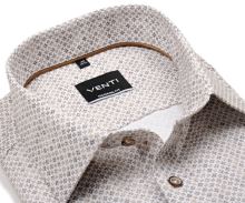 Venti Modern Fit – košeľa s mozaikou hnedých ornamentov