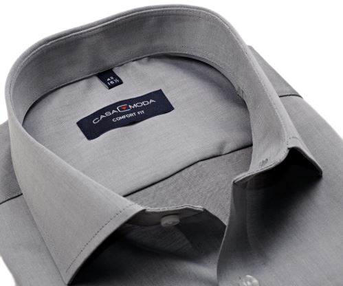 Casa Moda Comfort Fit Twill – luxusná sivá košeľa - extra predĺžený rukáv