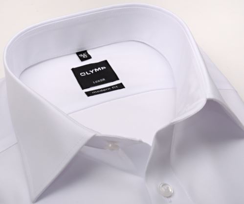 Olymp Luxor Modern Fit - biela košeľa s dvojitou manžetou