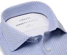 Venti Body Fit Jersey Flex – luxusní košile s modrým čtverečkovým vzorem