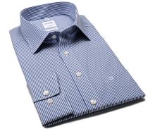 Olymp Modern Fit Twill – košile s diagonální strukturou a tmavomodrým proužkem (1)