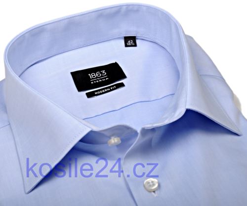 Eterna 1863 Modern Fit Twill - luxusná svetlomodrá košeľa Eterna 1863 Modern Fit Twill - luxusná svetlomodrá košeľa