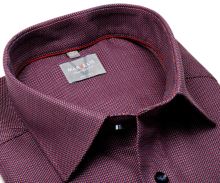 Marvelis Comfort Fit – červeno-modrá košile s vetkaným vzorem