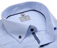 Marvelis Comfort Fit - košeľa so svetlomodrým mini károm a vnútornou manžetou