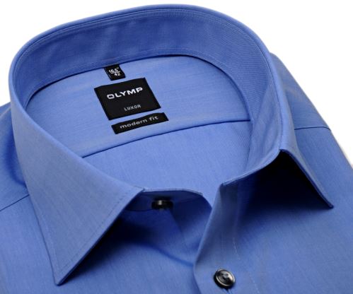 Olymp Luxor Modern Fit Chambray - stredne modrá košeľa