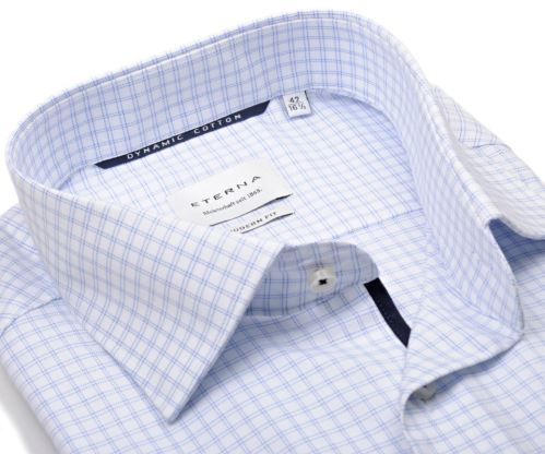 Eterna Modern Fit – košeľa so svetlomodrou dvojitou kockou - predĺžený rukáv Eterna Modern Fit – košeľa so svetlomodrou dvojitou kockou - predĺžený rukáv