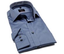 Venti Body Fit Twill – kovovo modrá košeľa s modro-bielym vnútorným golierom (1)