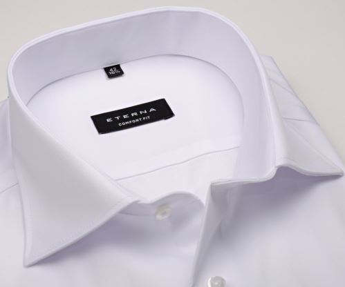 Eterna Comfort Fit Twill Cover - luxusní bílá neprůhledná košile - extra prodloužený rukáv