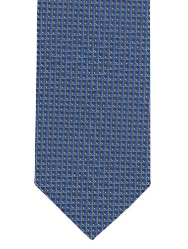 Slim kravata Olymp - modrá s votkaným vzorom