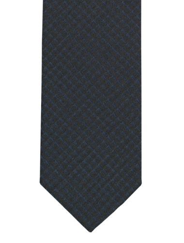 Slim kravata Olymp - tmavomodrá s křížovým vzorom