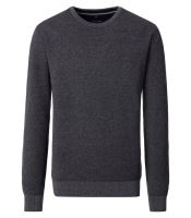 Bavlnený pulóver Casa Moda – tmavosivý - ohrúhly výstrih (1)