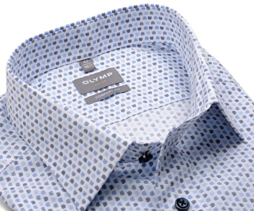 Olymp Comfort Fit – košile s modrými obloučky - krátký rukáv