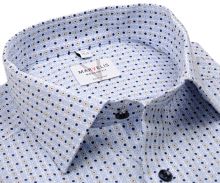 Marvelis Modern Fit - košeľa s geometrickými objektmi v béžovo-modrej farbe
