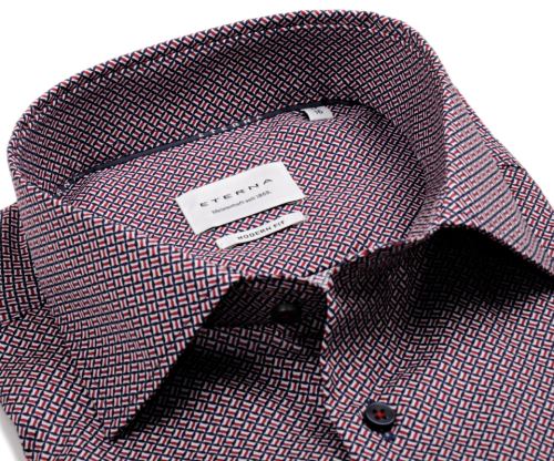 Eterna Modern Fit Twill – košeľa s trojfarebným vzorom Eterna Modern Fit Twill – košeľa s trojfarebným vzorom