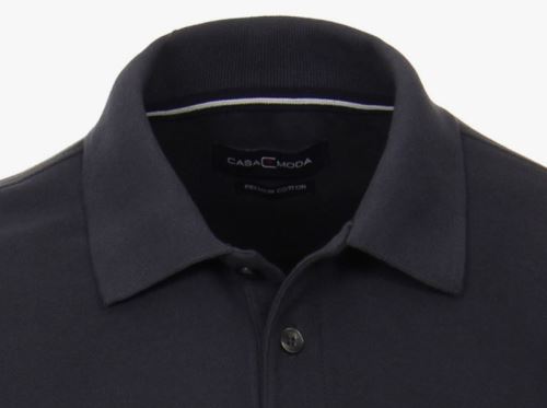 Polo tričko Casa Moda – tmavosivo-modré tričko s golierkom