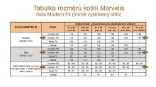 Marvelis Modern Fit Jersey – bílá elastická košile se zdobeným límcem a tmavomodrými knoflíčky - krátký rukáv (3)