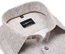 Venti Comfort Fit – košeľa s mozaikou hnedých ornamentov