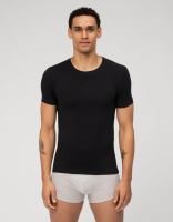 Čierne elastické body fit tričko Olymp Level Five s krátkym rukávom – okrúhly výstrih (3)
