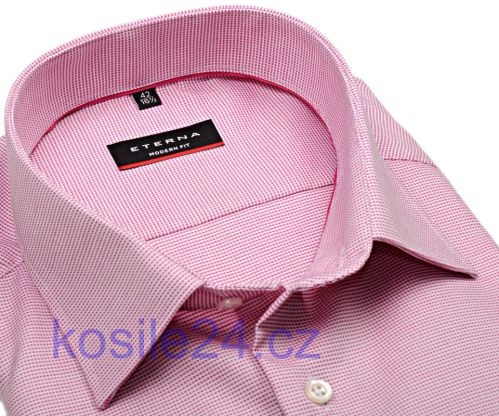 Eterna Modern Fit Natté – růžová košile s jemnou strukturou