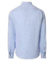 Casa Moda Casual Fit  – svetlomodrá ľanová košeľa s krátkym stojáčikom (3)