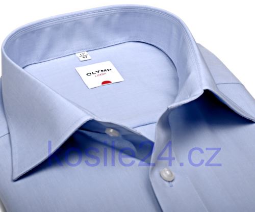 Olymp Luxor Comfort Fit Chambray - světle modrá košile