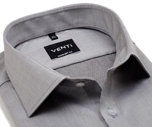 Casa Moda Comfort Fit Twill – luxusní šedo-stříbrná košile - extra prodloužený rukáv Casa Moda Comfort Fit Twill – luxusní šedo-stříbrná košile - extra prodloužený rukáv