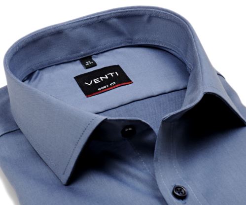 Venti Body Fit Twill – luxusní kovově modrá košile Venti Body Fit Twill – luxusní kovově modrá košile