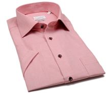 Eterna Modern Fit – svetločervená s kaskádovitým vzorom - krátky rukáv (1)
