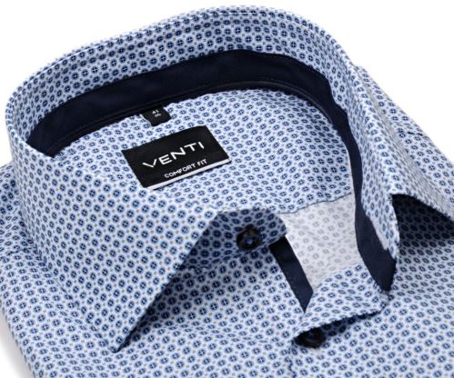 Venti Comfort Fit – košile s modrými kolečky, vnitřním límcem a manžetou - extra prodloužený rukáv Venti Comfort Fit – košile s modrými kolečky, vnitřním límcem a manžetou - extra prodloužený rukáv