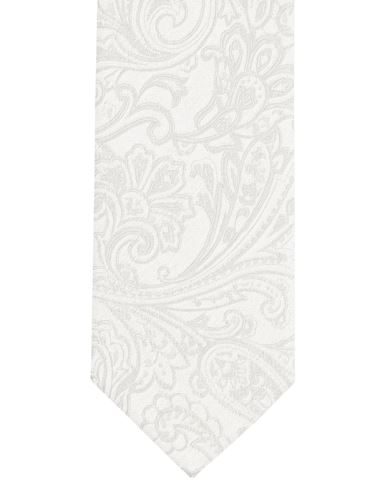 Slim kravata Olymp - champagne s votkanými ornamentmi paisley