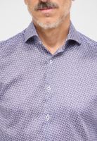 Eterna Slim Fit Performance Shirt – elastická košeľa s tmavomodrým vzorom (4)