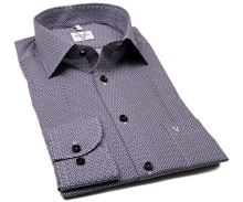 Marvelis Modern Fit - košeľa s červeno-modrým mozaikovým vzorom (1)