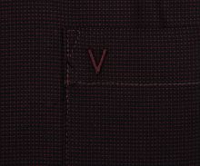 Marvelis Comfort Fit – tmavá červeno-modrá košile s vetkaným vzorem (2)