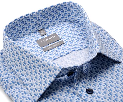 Olymp Comfort Fit – košeľa so svetlomodrými 3D objektmi Olymp Comfort Fit – košeľa so svetlomodrými 3D objektmi
