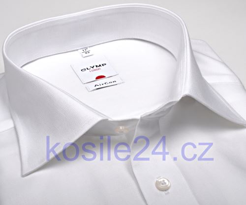 Olymp Luxor Comfort Fit AirCon - vzdušná bílá košile - krátký rukáv