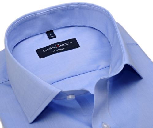 Casa Moda Modern Fit Chambray Stretch – světle modrá košile - extra prodloužený rukáv