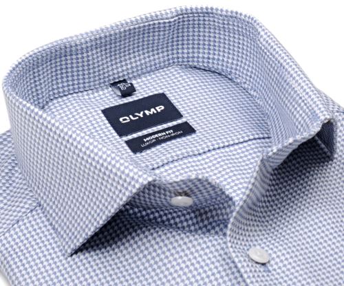 Olymp Modern Fit – luxusní košile s modrým 3D vzorem Olymp Modern Fit – luxusní košile s modrým 3D vzorem