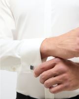 Eterna Slim Fit Twill Cover - champagne gala košeľa s dvojitou manžetou a skrytou légou (4)