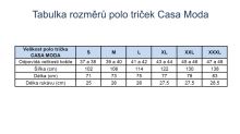 Polo tričko Casa Moda – tmavomodré tričko s límečkem a bílým rastrováním (4)