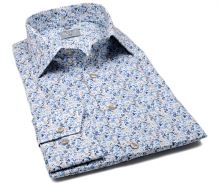 Marvelis Comfort Fit - košeľa s modro-béžovým kytičkovým vzorom (1)