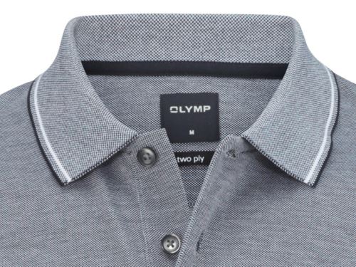 Polo tričko Olymp - modro-černé tričko s límečkem a bílým rastrováním