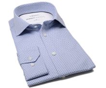 Venti Body Fit Jersey Flex – luxusní košile s modrým čtverečkovým vzorem (1)