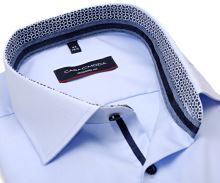 Casa Moda Modern Fit Twill – svetlomodrá košeľa s modro-bielym vnútorným golierom a manžetou