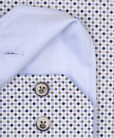 Venti Modern Fit – košeľa s bronzovo-modrými štvorčekmi, vnútorným golierom a manžetou (2)