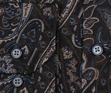 Venti Modern Fit – tmavomodrá košeľa s modro-béžovým vzorom paisley - extra predĺžený rukáv (2)