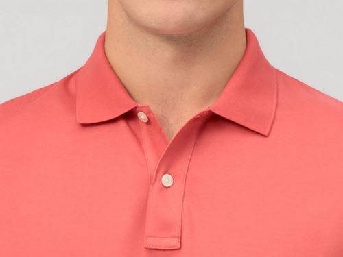 Polo pique tričko Olymp - světle červené tričko s límečkem